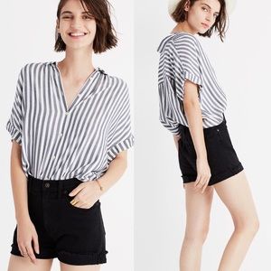 Madewell High-Rise Denim Shorts: Washed Black
